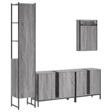 4 Piece Bathroom Furniture Set Grey Sonoma Engineered Wood 3214813