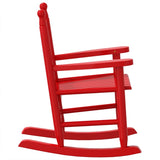 Rocking Chair for Children Red Solid Wood Poplar 4008882