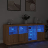 Sideboard with LED Lights Sonoma Oak 164x37x67 cm 3209053