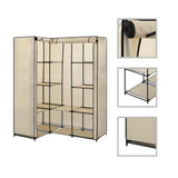 Corner Wardrobe Cream 130x87x169 cm 282451