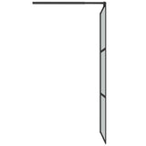 Walk-in Shower Wall 90x195cm Dark ESG Glass Black 151890