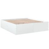 Bed Frame without Mattress White 200x200 cm 3280895