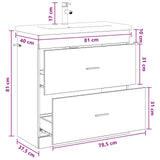 Bathroom Furniture Set Old Wood 81 x 40 x 84.5 cm 3404380