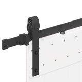 Sliding Door Hardware Kit 200 cm Steel Black 4009737