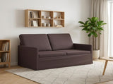 2 Seater Sofa Dark Brown 130 x 81 x 82 cm Fabric 42041044
