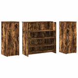 Reception Desk Smoked Oak 180x50x103.5 cm Engineered Wood 3324173