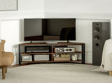 Industrial-Style Corner TV Unit - Black/Brown T3398P344744