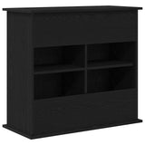 Aquarium Stand Black Oak 81x36x73 cm Engineered Wood 862155