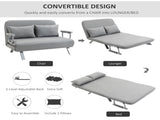 Two-Seater Click-Clack Sofa Bed - Light Grey T3398P330484