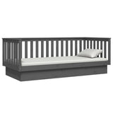 Day Bed without Mattress Grey 100x200 cm Solid Wood Pine 821571