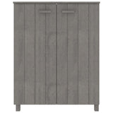 Shoe Cabinet HAMAR Light Grey 85x40x108 cm Solid Wood Pine 340519
