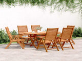 Reclining Garden Chairs 6 pcs 56x72x107 cm Solid Wood Acacia 3214478