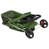 Folding Dog Stroller Green 80x46x98 cm Oxford Fabric 172198