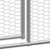 Outdoor Chicken Cage 2x4x2 m Galvanised Steel 3154371