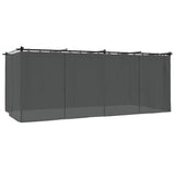 Gazebo with Curtains Anthracite 6x3 m Steel 4003921