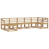 Outdoor Sofa Set 7 pcs White Solid Acacia Wood 3387958