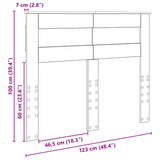 Headboard White Engineered wood 888125