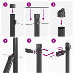 Fence Post Other 52 pcs Grey 3.2 x 3.2 x 80 cm Steel 3350128
