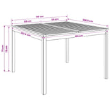 Garden Dinner Table Natural 110 x 108.5 x 75 cm 901250