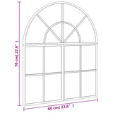 Wall Mirror Black 60x70 cm Arch Iron 3200604