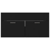 Sink Cabinet Black 90x38.5x46 cm Engineered Wood 804666