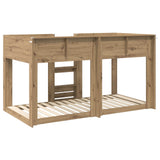 Bunk Bed for Kids Artisan Oak 90 x 200 cm Engineered Wood 3410418