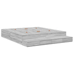 Storage Bed Frame with Drawer Grey sonoma 236.5 x 200 x 31.5 cm 3335626