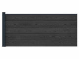 Fence Panel WPC and Aluminium Black 42039075