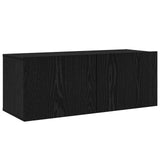 TV Cabinet Set 6 pcs Black Oak Engineered Wood 3332583