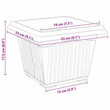 Plant Pots 24 pcs Brick Red Plastic 3403306