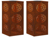 Solar LED Pathway Light 2 pcs Rusty Weathering Steel 879785