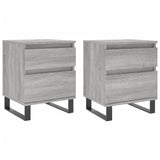 Bedside Cabinets 2 pcs Grey Sonoma 40x35x50 cm Engineered Wood 830697