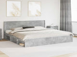 Headboard Concrete Grey Engineered Wood 889558
