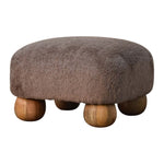 Mocha Faux Fur Nordic Footstool IN3483