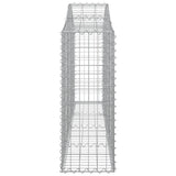 Arched Gabion Baskets 10 pcs 200x30x80/100 cm Galvanised Iron 3145417