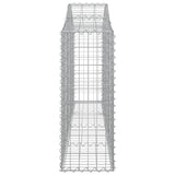 Arched Gabion Baskets 10 pcs 200x30x80/100 cm Galvanised Iron 3145417