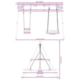 Outdoor Swing Set with Swing and Nest Swing 3283597