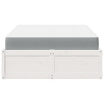 Bed with Mattress White 120x190 cm Small Double Solid Wood Pine 3281953