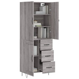 Highboard Grey Sonoma 69.5x34x180 cm Engineered Wood 3198111