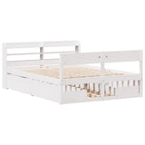 Bed Frame without Mattress White 120x190 cm Small Double Solid Wood Pine 3307141
