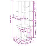 Cat Tree with Sisal Scratching Posts Cream 154 cm 172055