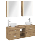 Bathroom Cabinet Set 5 pcs Artisan Oak Engineered Wood 3406694