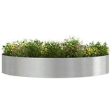 Planter Ring Silver 120 x 120 x 20 cm Stainless Steel 873642