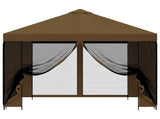 Garden Gazebo with Sidewalls 3 x 3 m Taupe Polyester and Steel 900366