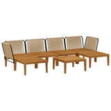 7 pcs Solid Acacia Wood & Rope Natural 3407784