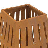 Fire Pit Brown 50 x 50 x 70 cm Weathering Steel 858959