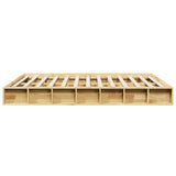 Bed Frame Oak Solid Oak Wood, Plywood Slats Double Bed Frame 3324123