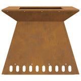 Fire Pit Brown 60 x 60 x 50 cm Weathering Steel 858925