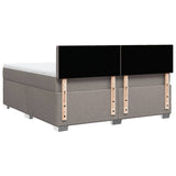 Box Spring Bed with Mattress Taupe 180x200 cm Fabric 3285985