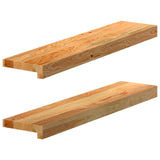 Window Sills 2 pcs Light Brown 70x15x2 cm Solid Wood Oak 4009125